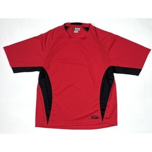 SB Tech Shirt Men's Large Red Short Sleeve Performance Training Athletic